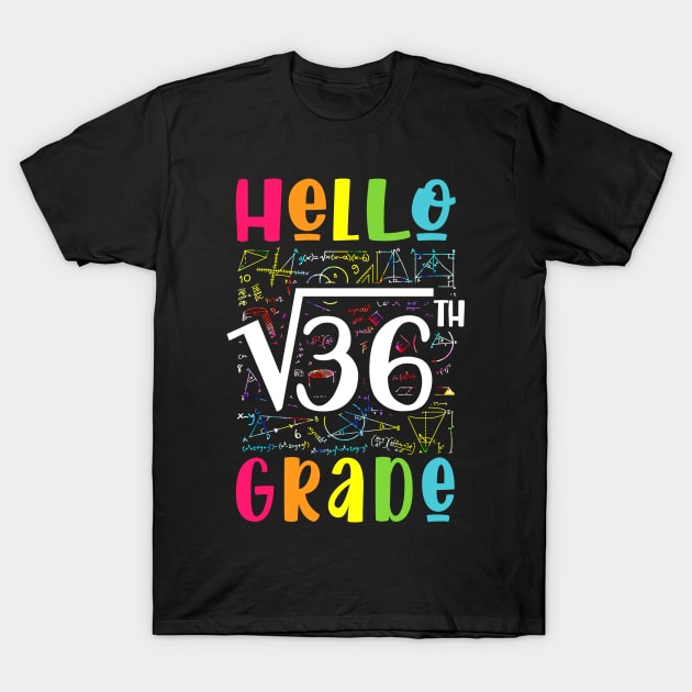 Back To School 6th Grade Square Root Of 36 Teachers Students T-Shirt by paveldmit